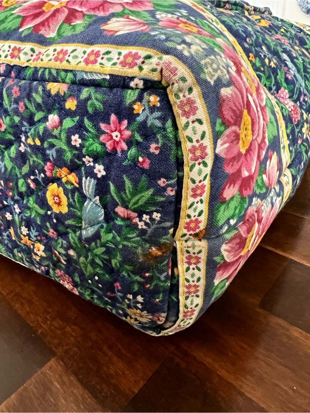 Vera Bradley Vintage Bluebird Villager Tote - Picture 5 of 10